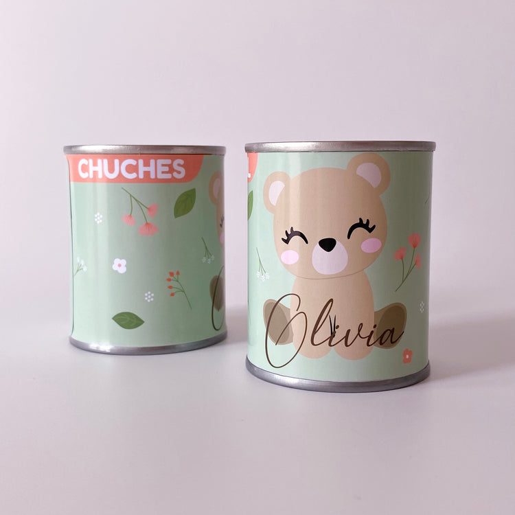 Latas dulce/salado personalizadas