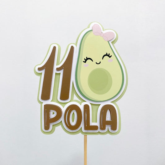 Cake Topper de aguacate