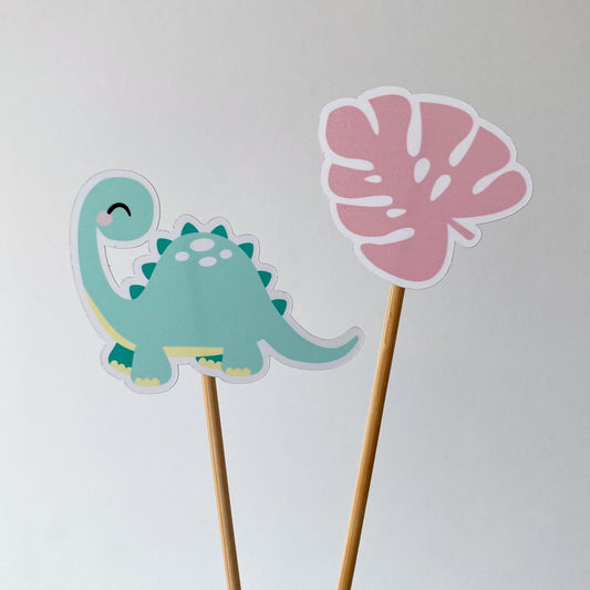 toppers pequeños de dinosaurios para cumpleaños